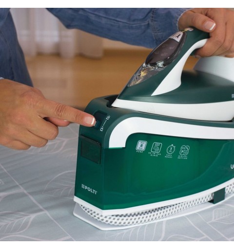 Polti VE30.20 steam ironing station 2200 W 1.6 L Ceramic soleplate Green, White