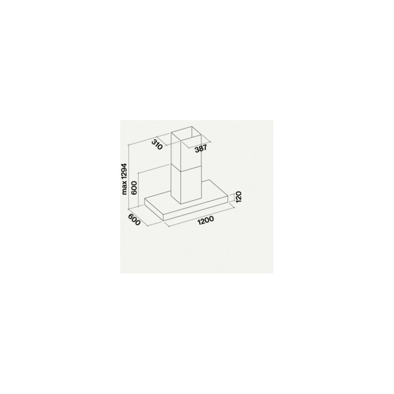 Falmec Line Pro Isla Acero inoxidable 1000 m³ h B