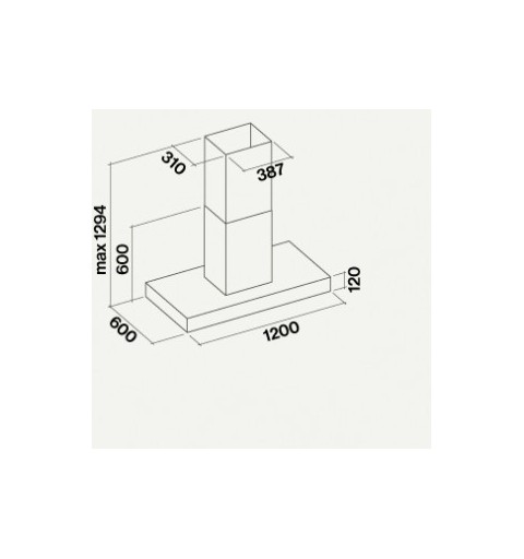 Falmec Line Pro Cappa aspirante a isola Acciaio inossidabile 1000 m³ h B