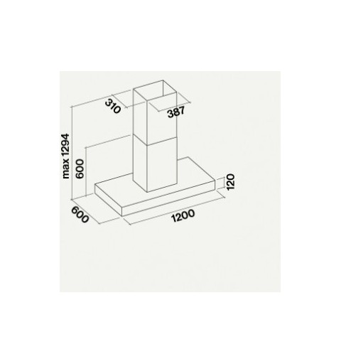 Falmec Line Pro Isla Acero inoxidable 1000 m³ h B