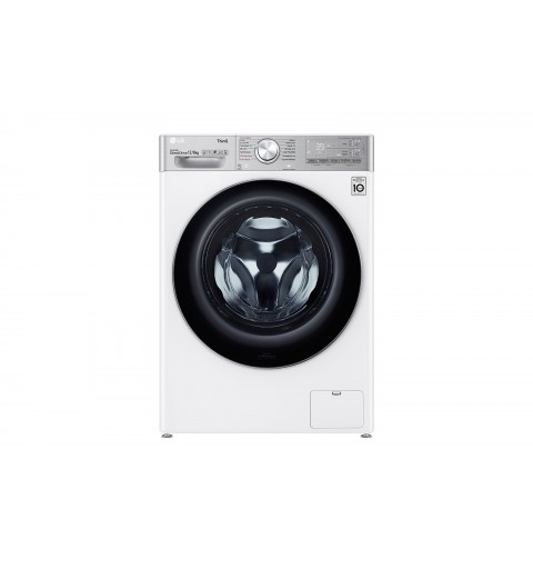 LG F4DV912H2EA machine à laver avec sèche linge Autoportante Charge avant Noir, Blanc E