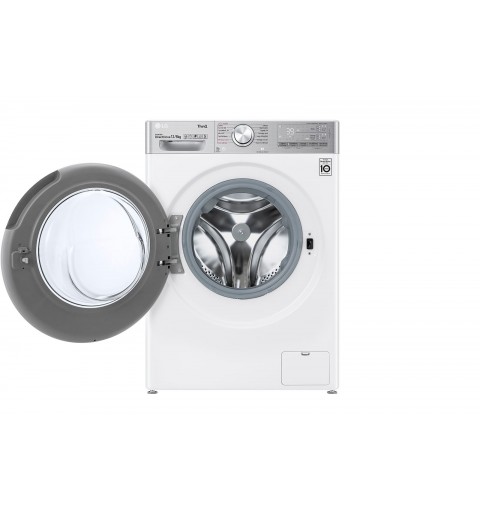 LG F4DV912H2EA machine à laver avec sèche linge Autoportante Charge avant Noir, Blanc E
