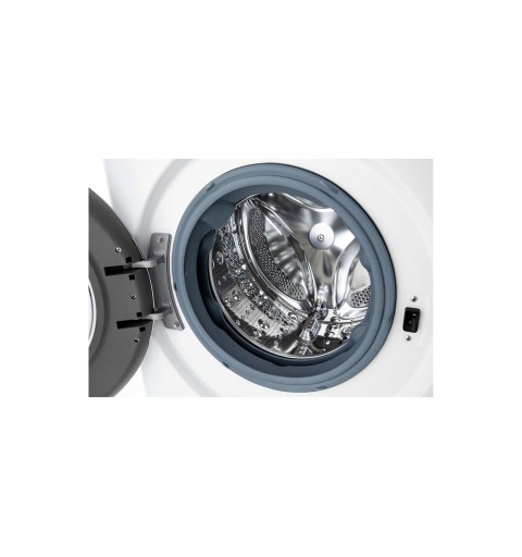 LG F4DV912H2EA machine à laver avec sèche linge Autoportante Charge avant Noir, Blanc E