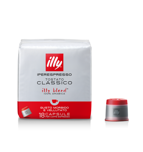 Illy Capsule caffè Iperespresso Tostatura Media (Rosso) Confezione Da 18 capsule