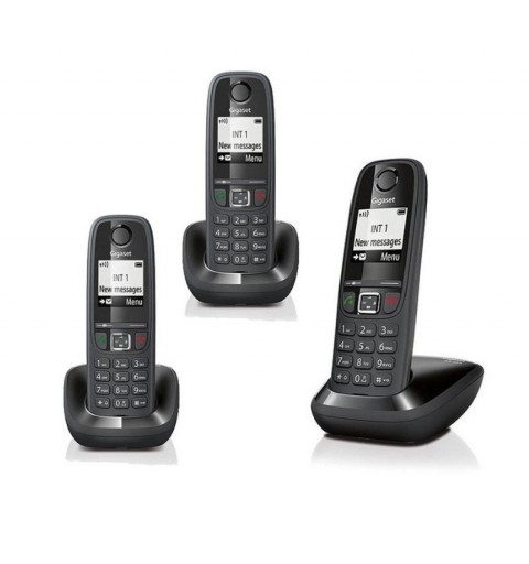 Gigaset AS405 Trio Analoges DECT-Telefon Anrufer-Identifikation Schwarz