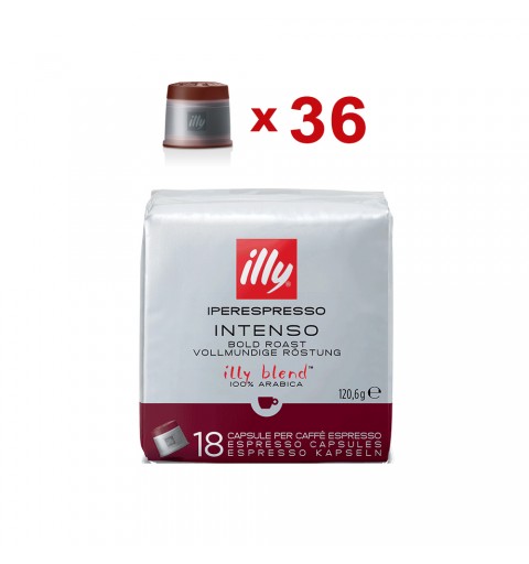 Illy Capsule Caffè Iperespresso Tostatura Intenso (Marrone) - 36 Capsule