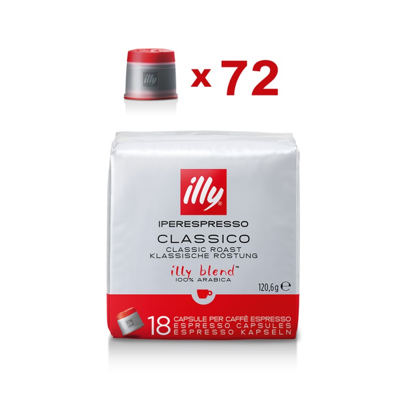 Illy Capsule Caffè Iperespresso Classico Tostatura Media (Rosso) - 72 Capsule