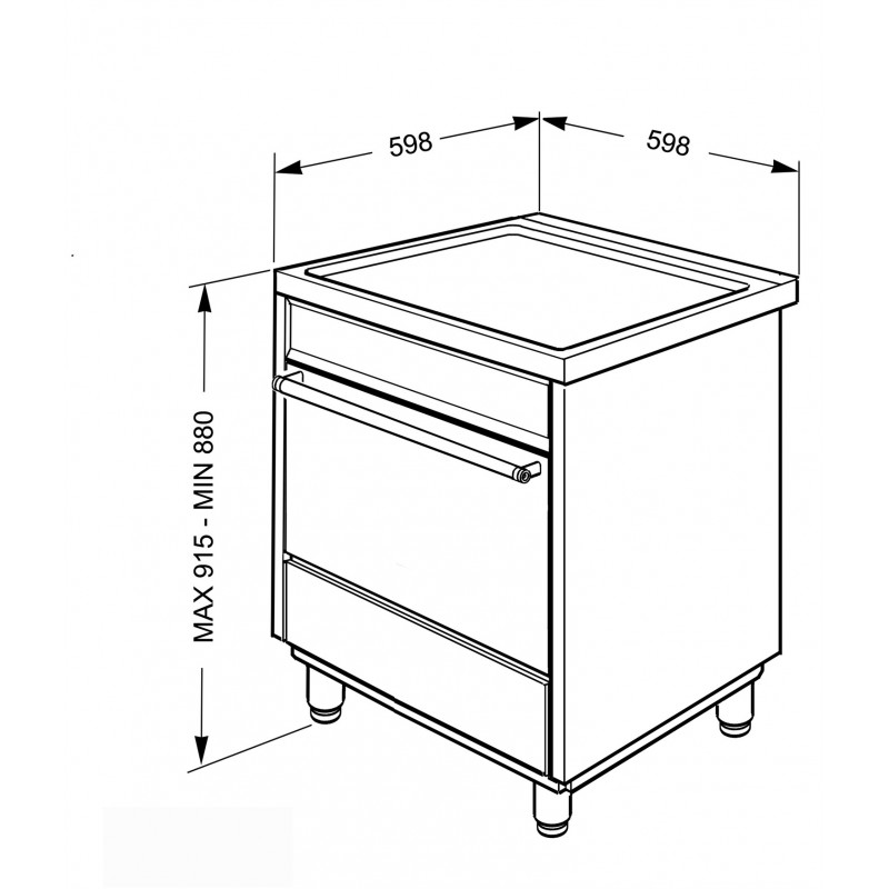 Smeg C6IMXI9 four et cuisinière Plaque avec zone à induction Acier inoxydable A