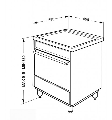Smeg C6IMXI9 four et cuisinière Plaque avec zone à induction Acier inoxydable A