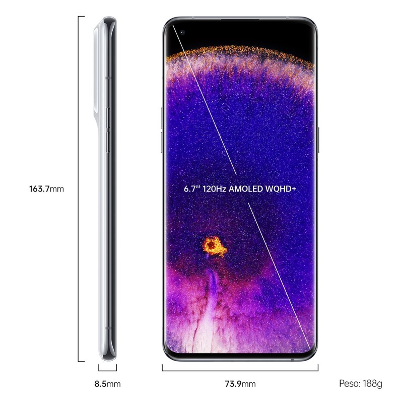 OPPO Find X5 Pro 17 cm (6.7") Double SIM Android 12 5G USB Type-C 12 Go 256 Go 5000 mAh Blanc
