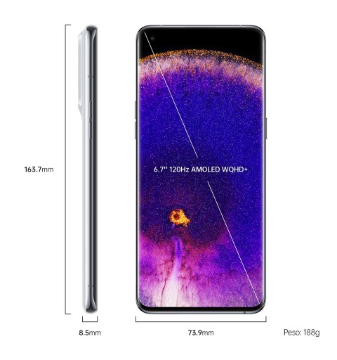 OPPO Find X5 Pro 17 cm (6.7") Double SIM Android 12 5G USB Type-C 12 Go 256 Go 5000 mAh Blanc
