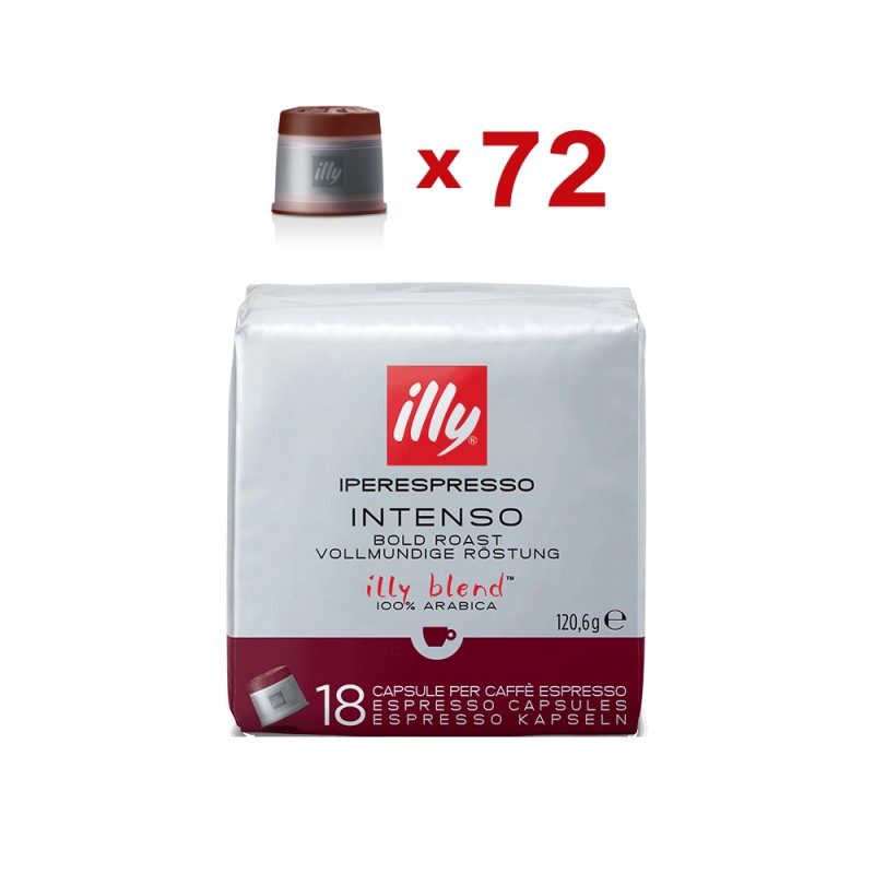 Illy Capsule Caffè Iperespresso Tostatura Intenso (Marrone) - 72 Capsule