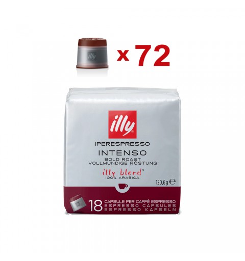 Illy Capsule Caffè Iperespresso Tostatura Intenso (Marrone) - 72 Capsule