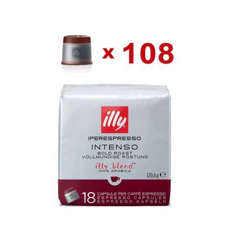 Illy Capsule Caffè Iperespresso Tostatura Intenso (Marrone) - 108 Capsule