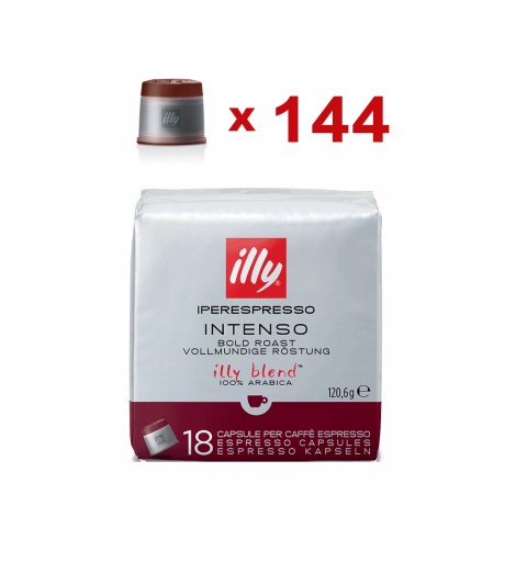 Illy Capsule Caffè Iperespresso Tostatura Intenso (Marrone) - 144 Capsule