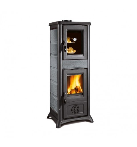 La Nordica Gemma Forno poêle Autoportante Bois de chauffage Noir, Gris