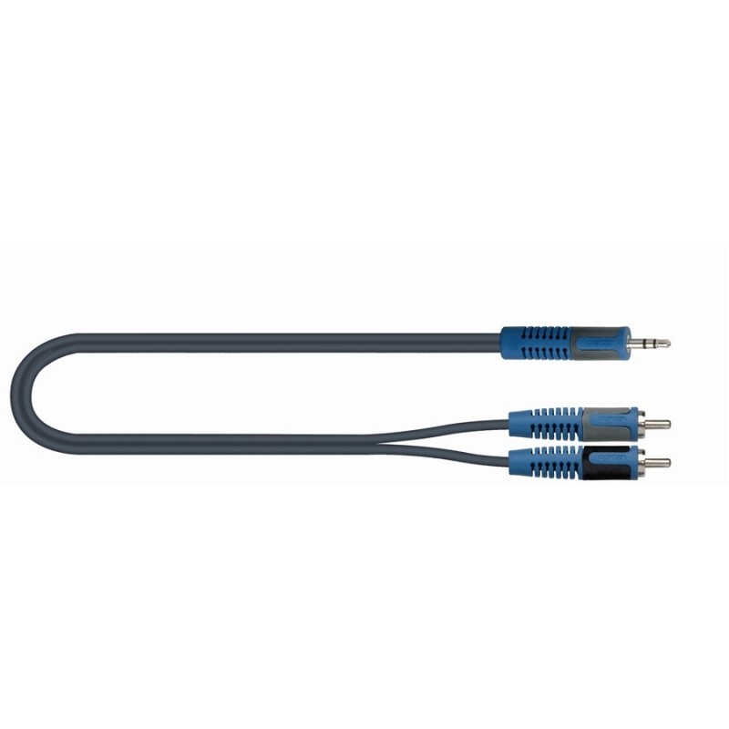 QUIK-LOK RKSA 150-5 câble audio 5 m 3,5mm 2 x RCA Noir, Bleu, Gris