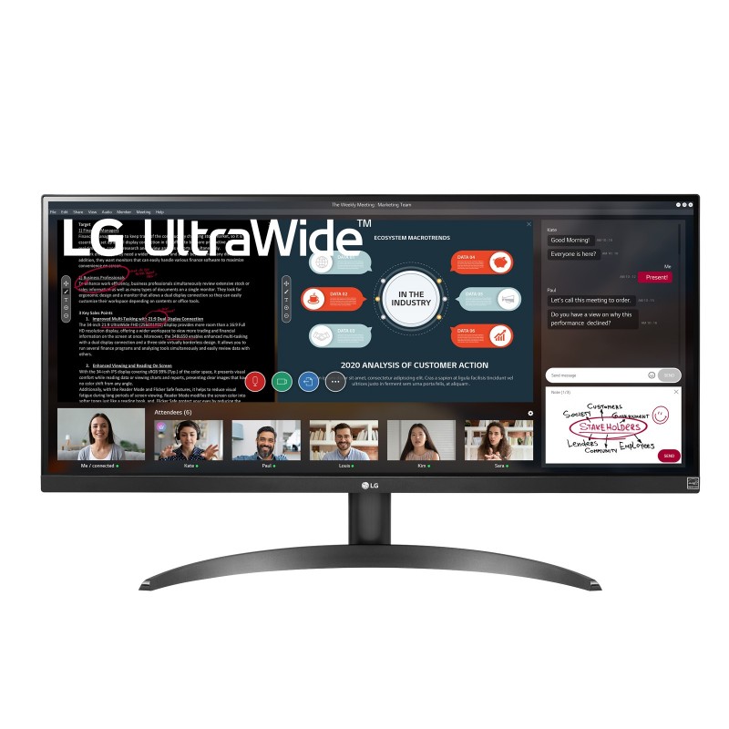 LG 29WP500-B écran plat de PC 73,7 cm (29") 2560 x 1080 pixels Full HD Ultra large LED Noir