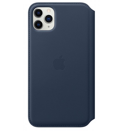 Apple iPhone 11 Pro Max Leather Folio - Deep Sea Blue