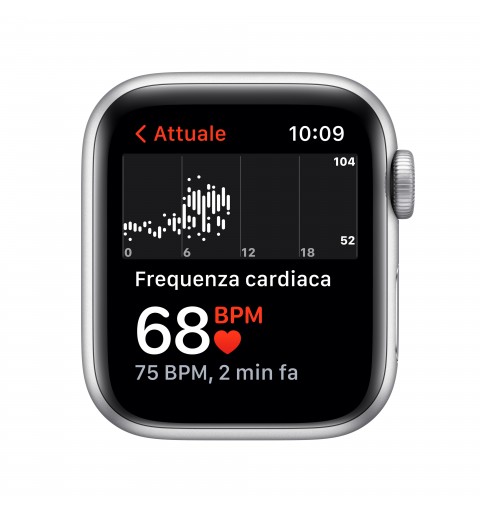 Apple Watch SE GPS, 40mm Cassa in Alluminio color Argento con Cinturino Sport Azzurro