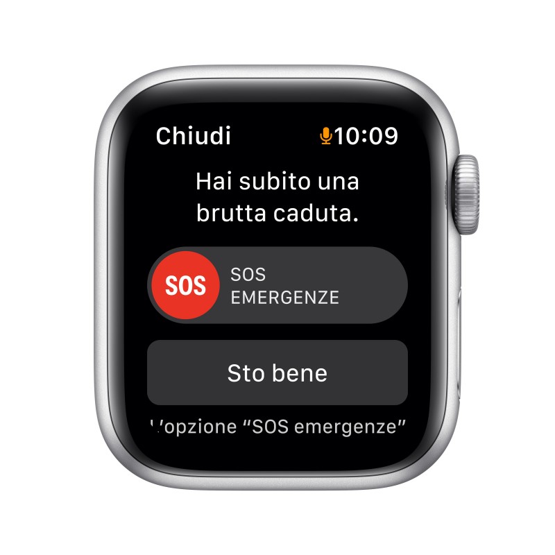 Apple Watch SE GPS, 40mm Cassa in Alluminio color Argento con Cinturino Sport Azzurro
