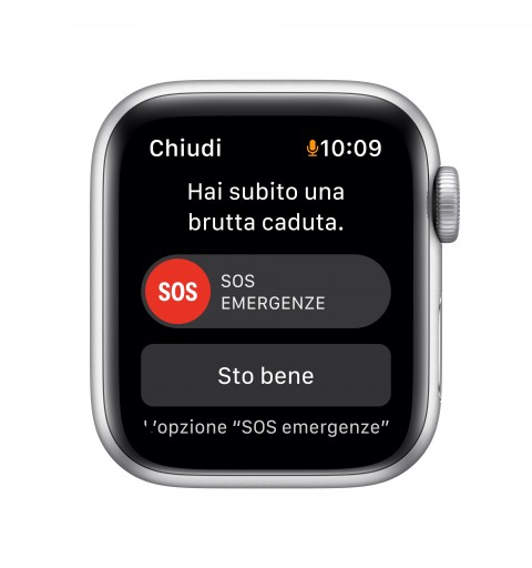 Apple Watch SE GPS, 40mm Cassa in Alluminio color Argento con Cinturino Sport Azzurro