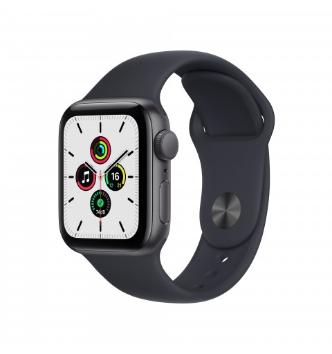 Apple Watch SE GPS, 40mm Cassa in Alluminio Grigio Scuro con Cinturino Sport Mezzanotte