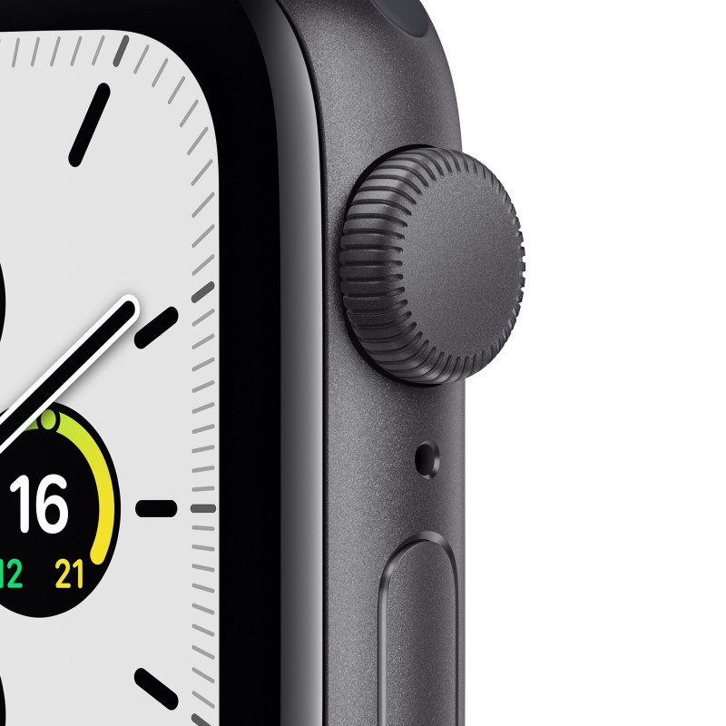 Apple Watch SE GPS, 40mm Cassa in Alluminio Grigio Scuro con Cinturino Sport Mezzanotte