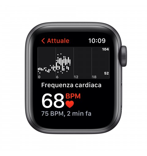 Apple Watch SE GPS, 40mm Cassa in Alluminio Grigio Scuro con Cinturino Sport Mezzanotte