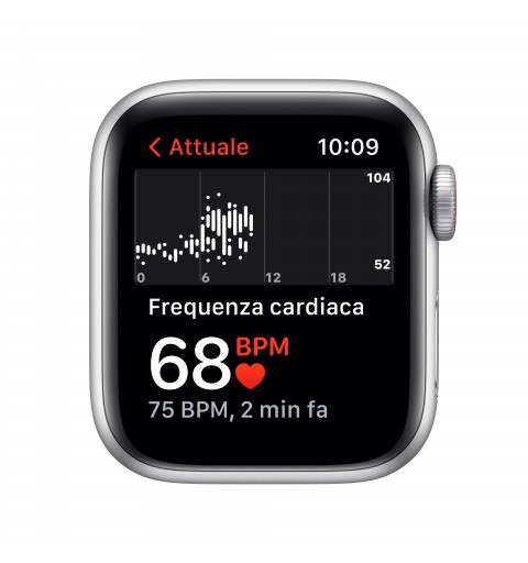 Apple Watch SE GPS + Cellular, 40mm Cassa in Alluminio color Argento con Sport Loop Azzurro Verde Muschio
