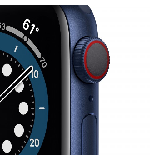 Apple Watch Serie 6 GPS + Cellular, 40mm in alluminio azzurro con cinturino Sport Deep navy