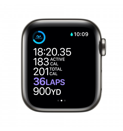 Apple Watch Series 6 GPS + Cellular, 40mm in acciaio inossidabile color grafite con cinturino Loop in maglia milanese color