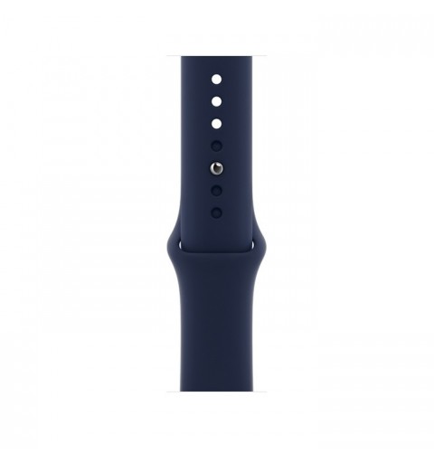 Apple Watch Series 6 GPS + Cellular, 44mm in acciaio inossidabile color oro con cinturino Sport Deep navy