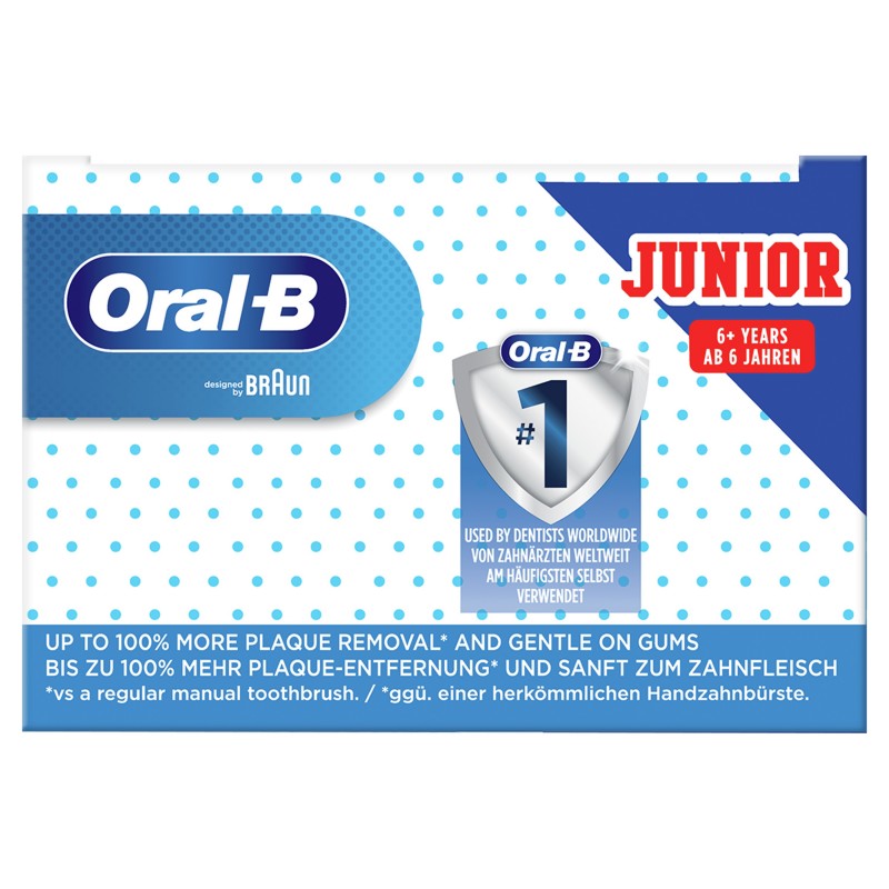Oral-B Junior 80353791 brosse à dents électrique Enfant Brosse à dents rotative Noir, Bleu