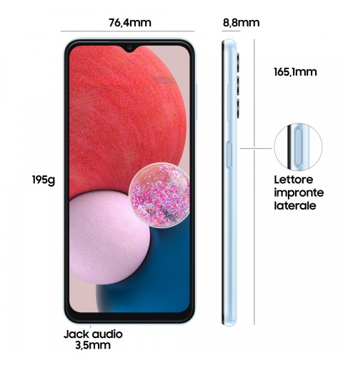 Samsung Galaxy A13 SM-A135F 16,8 cm (6.6") Double SIM Android 12 4G USB Type-C 4 Go 128 Go 5000 mAh Bleu