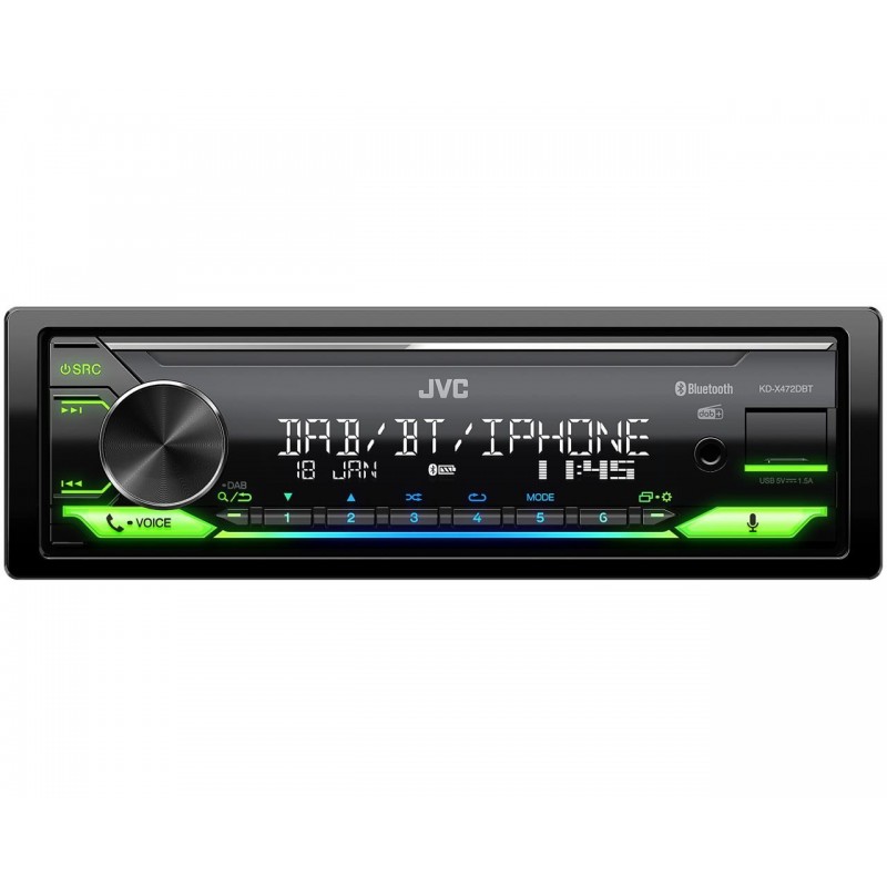 JVC KD-X472DBT Black 50 W Bluetooth