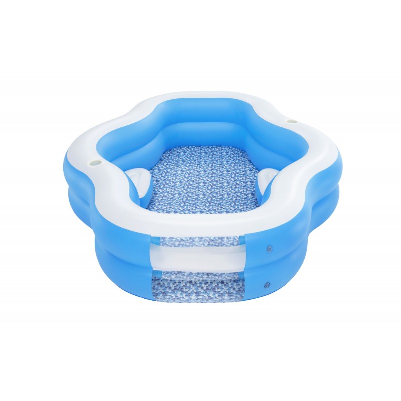 Bestway 54409 Aufstellpool Aufblasbarer Pool Oval Blau, Weiß