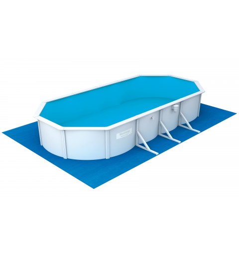 Bestway Power Steel 7.32m x 3.66m x 1.32m Rectangular Piscina con anillo hinchable 30045 L Azul, Gris