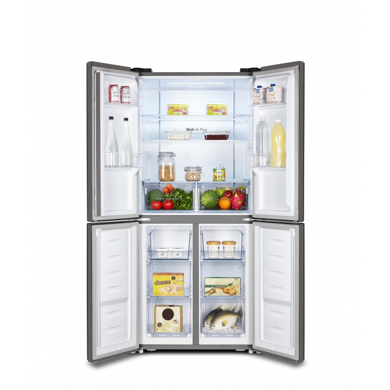 Hisense RQ515N4AD1 frigorifero side-by-side Libera installazione 394 L E Acciaio inossidabile