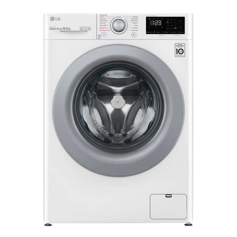 LG F4WV310S4E.ABWQWIS machine à laver Charge avant 10,5 kg 1400 tr min B Blanc