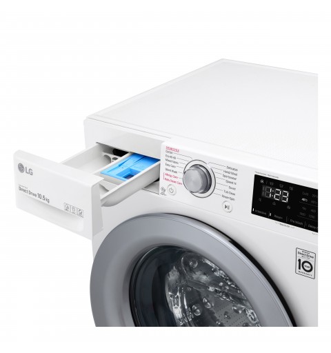 LG F4WV310S4E Lavatrice Intelligente AIDD 10,5kg Vapore 1400 Giri min Carica frontale Classe B