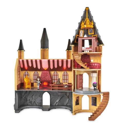 Wizarding World HARRY POTTER - CHÂTEAU DE POUDLARD MAGICAL MINIS - Château Poudlard Avec Effets Sonores et Lumineux - Figurine