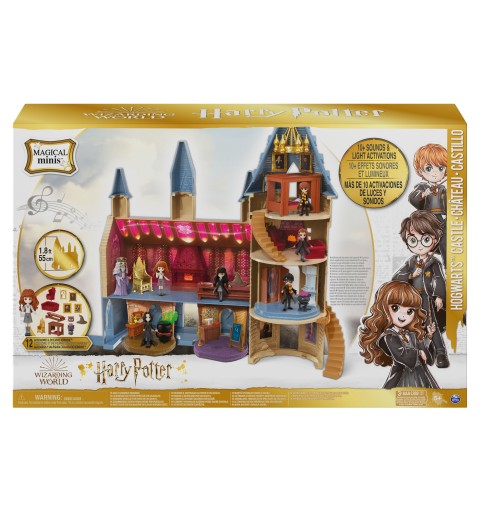 Wizarding World HARRY POTTER - CHÂTEAU DE POUDLARD MAGICAL MINIS - Château Poudlard Avec Effets Sonores et Lumineux - Figurine