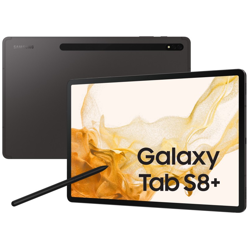 Samsung Galaxy Tab S8+ WiFi SM-X800 256 Go 31,5 cm (12.4") Qualcomm Snapdragon 8 Go Wi-Fi 6 (802.11ax) Android 12 Graphite