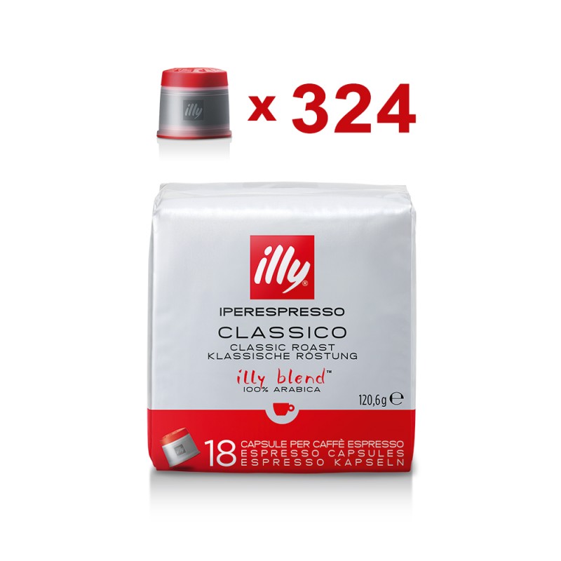 Illy Capsule Caffè Iperespresso Classico Tostatura Media (Rosso) - 324 Capsule