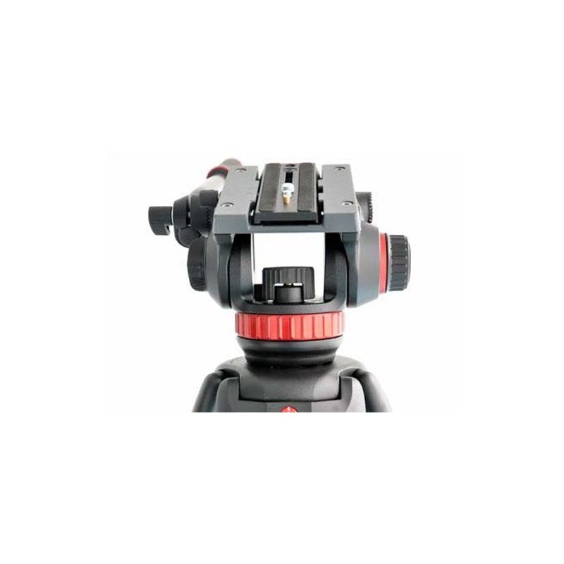 Manfrotto Pro Video testa per treppiede Nero, Rosso Alluminio Universal