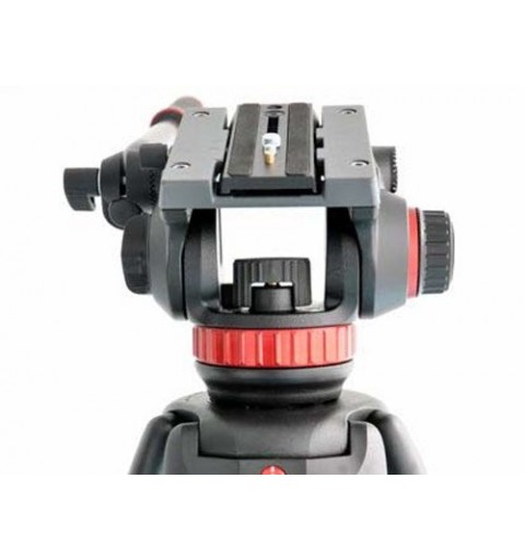 Manfrotto Pro Video testa per treppiede Nero, Rosso Alluminio Universal