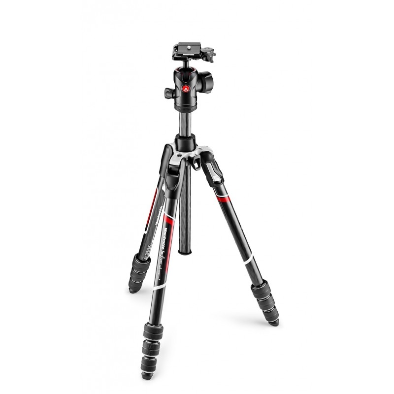 Manfrotto MKBFRTC4-BH treppiede Videocamera portatile 3 gamba gambe Nero, Argento