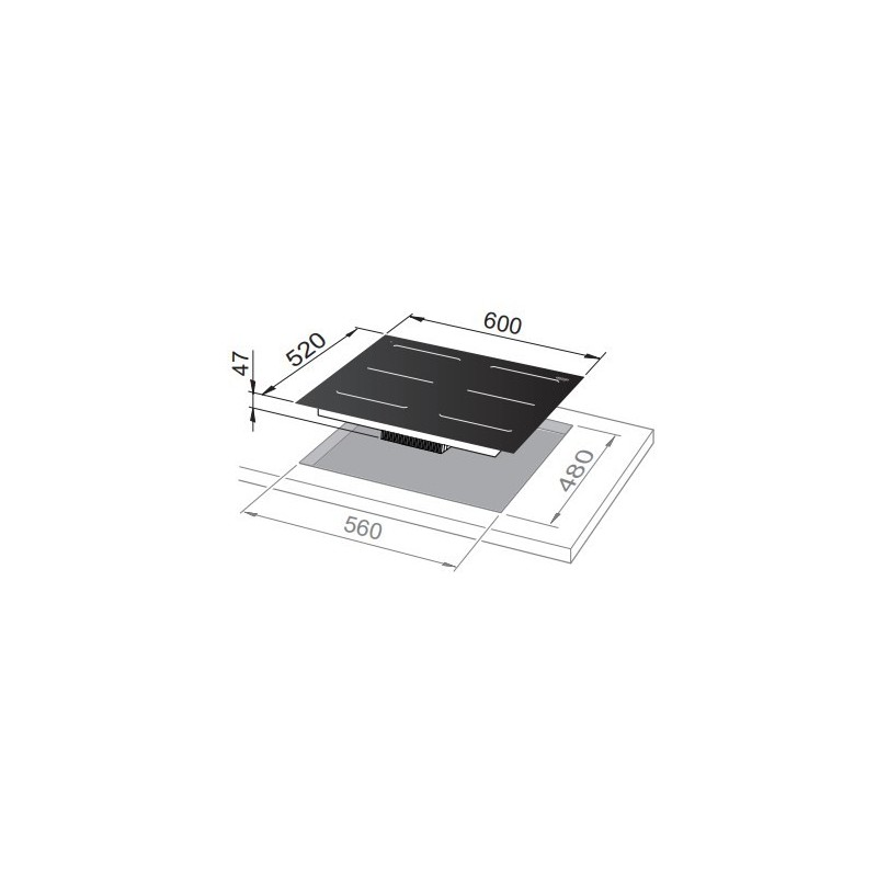 De’Longhi SLI 604 piano cottura Nero Da incasso 60 cm Piano cottura a induzione 4 Fornello(i)