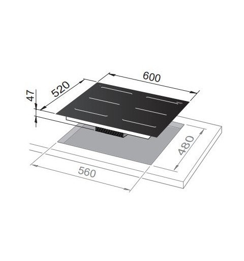 De’Longhi SLI 604 plaque Noir Intégré (placement) 60 cm Plaque avec zone à induction 4 zone(s)
